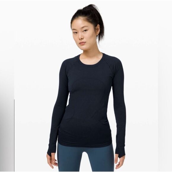 Lululemon Swiftly Tech Sweat Life True Black Long Sleeve 2.0 Top Size 4 - Picture 1 of 10